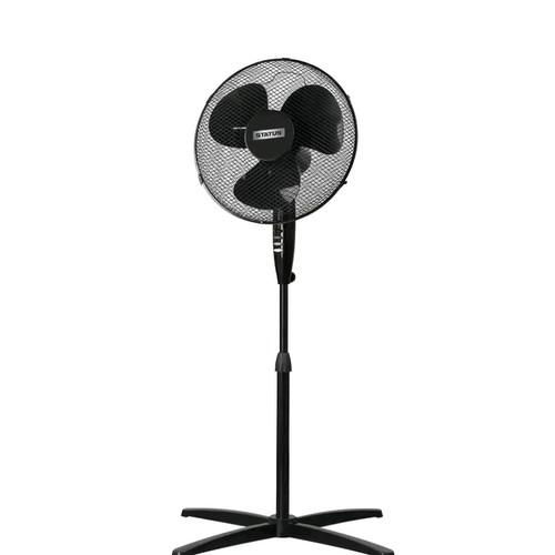 Oscillating Pedestal Stand Fan with 3 Speeds Black 16'' (40 cm)
