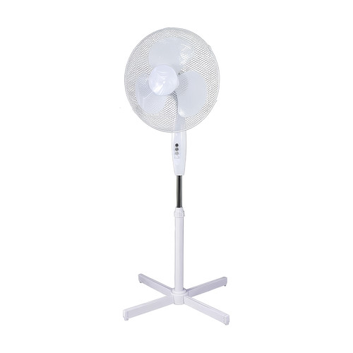 Oscillating Pedestal Stand Fan with 3 Speeds White 16'' (40 cm)