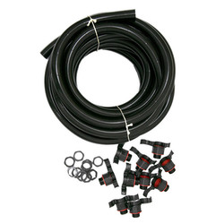 Flexible Cable Conduit Kit IP68 with Fittings & Locknuts 20mmx10m Black