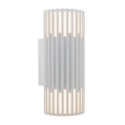 Endurance Coastal Double Outdoor Garden Wall Light IP65 2x12W Matt White