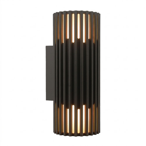 Endurance Coastal Double Outdoor Garden Wall Light IP65 2x12W Dark Grey
