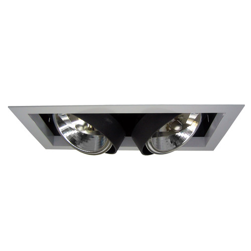 Double Bar Lamp Downlighter 12V 2 x 75W Silver