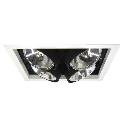 Quadruple Bar Lamp Downlighter (Square) 12V 4 x 75W White