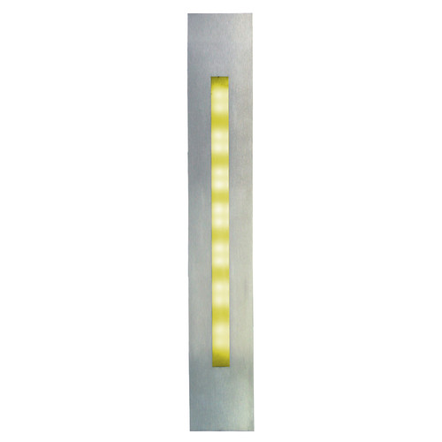 Recessed Retangle 10V Stainless Steel / Frosted Glass Yellow