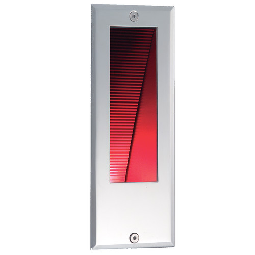 Wall Rectangle 240V Stainless Steel / Clear Glass Red