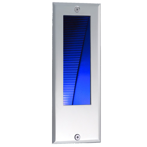 Wall Rectangle 24V Stainless Steel / Clear Glass Blue