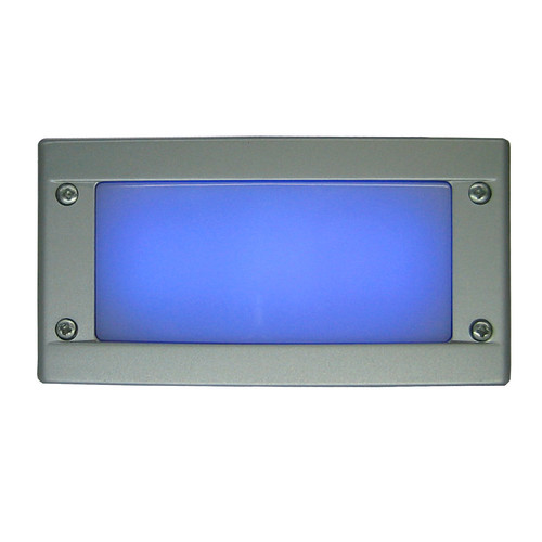 Recessed Brick Light 10V Silver Blue