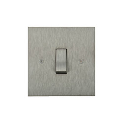 Horizon Square Rocker Switch 1 gang 20 amp double pole Satin Stainless Steel