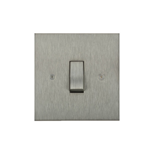 Horizon Square Rocker Switch 1 gang 20 amp 2 way Satin Stainless Steel