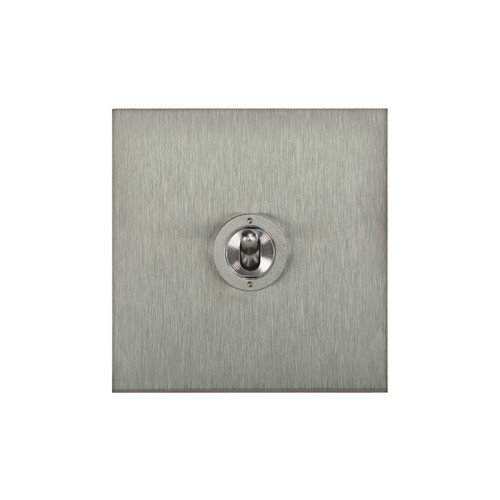 Horizon Square Dolly Switch 1 gang 20 amp double pole Satin Stainless Steel