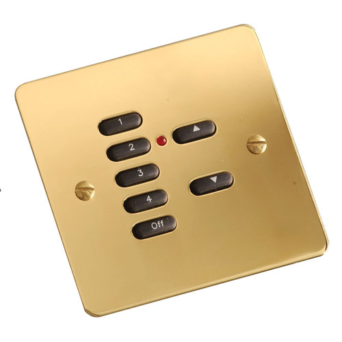 RAKO Face Plate 7 Button Polished Brass