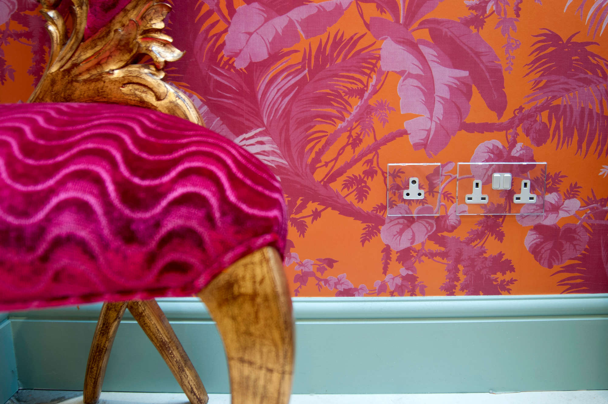 Prism Light Socket 1 gang 5 amp unswitched socket outlet Clear Perspex