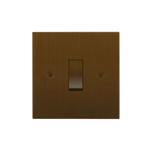 Horizon Square Rocker Switch 1 gang 20 amp double pole Antique Bronze