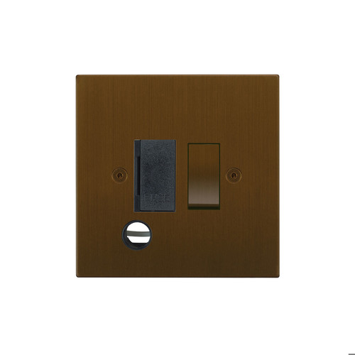 Horizon Square Fuse Spur 1 gang 13 amp switched flex outlet Antique Bronze