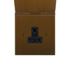 Horizon Square Floor Socket 1 gang 5 amp unswitched Antique Bronze