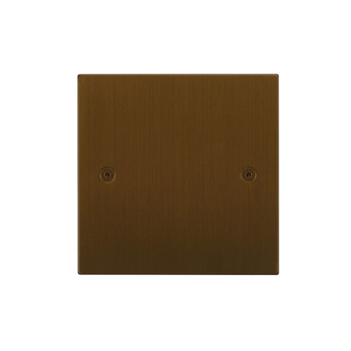 Horizon Square Blank Plate Single Plate Antique Bronze