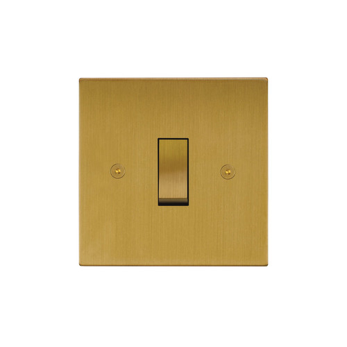 Horizon Square Rocker Switch 1 gang 20 amp intermediate Satin Brass