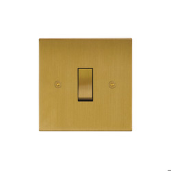 Horizon Square Rocker Switch 1 gang 20 amp 2 way Satin Brass