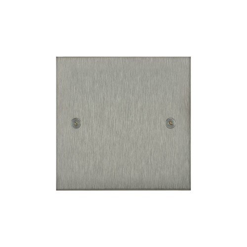 Horizon Square Blank Plate Single Plate Satin Stainless Steel