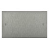 Horizon Square Blank Plate Double Plate Satin Stainless Steel