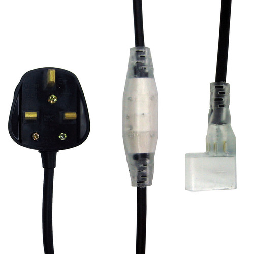 LED Neon Flex Power Cord 240V Black