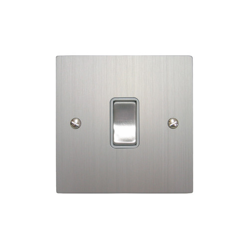 Rocker Switch 1 gang intermediate Aluminium