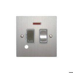 Fuse Spur 1 gang 13 amp switch fuse neon cord spur Aluminium