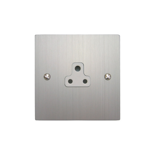 Light Socket 1 gang 2 amp unswitched socket outlet Aluminium