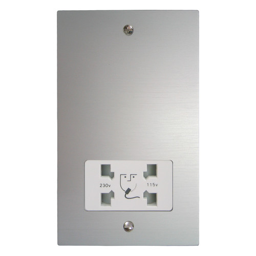 Shaver Point 1 gang shaver socket Aluminium