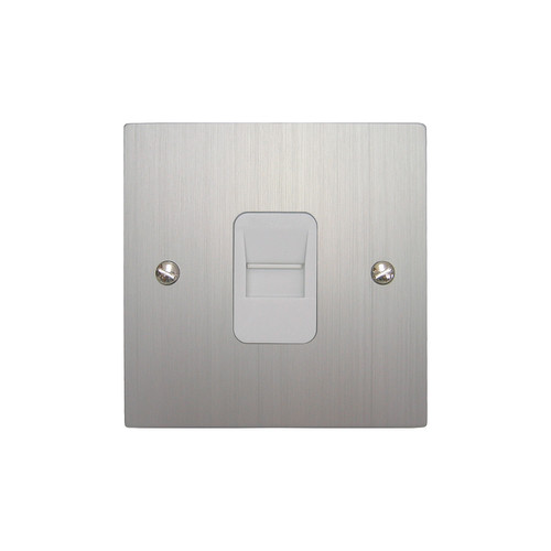 Communications Socket 1 gang telephone jackline master Aluminium