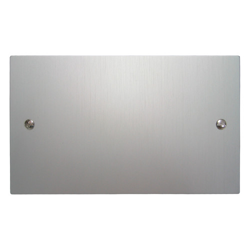 Blank Plate 2 gang double Aluminium
