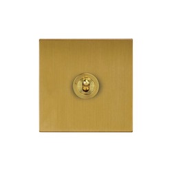 Horizon Square Dolly Switch 1 gang 20 amp double pole Satin Brass