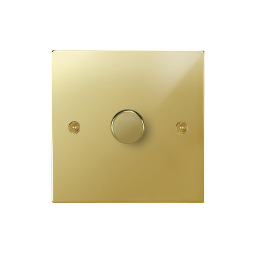 Horizon Square Dimmer Switch 1 gang 1000 watt 2 way Polished Brass