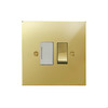 Horizon Square Fuse Spur 1 gang 13 amp switch Polished Brass