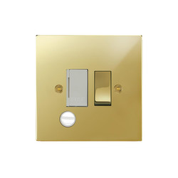 Horizon Square Fuse Spur 1 gang 13 amp switch cord spur Polished Brass