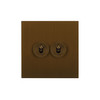 Horizon Square Dolly Switch 2 gang 20 amp intermediate Antique Bronze