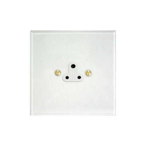 Prism Light Socket 1 gang 2 amp unswitched socket outlet Clear Perspex
