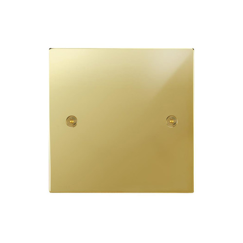 Horizon Square Blank Plate Single Polished Brass