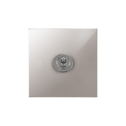 Horizon Square Dolly Switch 1 gang 20 amp double pole Polished Stainless Steel
