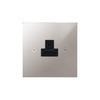 Horizon Square Socket 1 gang 2 amp unswitched Polished Stainless Steel