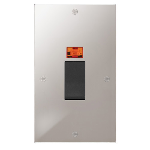 Horizon Square Cooker Switch 1 gang 50 amp Polished Stainless Steel