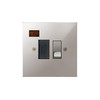 Horizon Square Fuse Spur 1 gang 13 amp switched neon Polished Stainless Steel