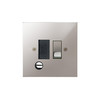 Horizon Square Fuse Spur 1 gang 13 amp switched flex outlet Polished Stainless Steel
