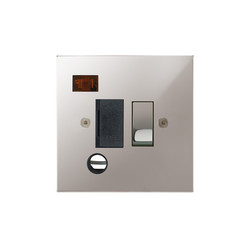 Horizon Square Fuse Spur 1 gang 13 amp switched flex outlet neon Polished Chrome