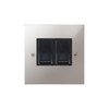 Horizon Square Communications Socket 2 gang telephone jackline master Polished Stainless Steel