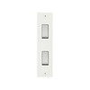 Horizon Square Architrave Switch Paintable 2 gang rocker Primed White