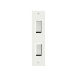 Horizon Square Architrave Switch Paintable 2 gang rocker Primed White