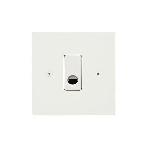 Horizon Square Socket 1 gang flex outlet Primed White