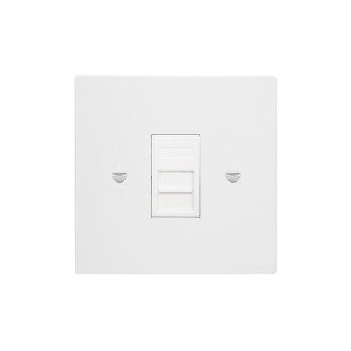 Horizon Square Communications Socket 1 gang telephone jackline slave Primed White