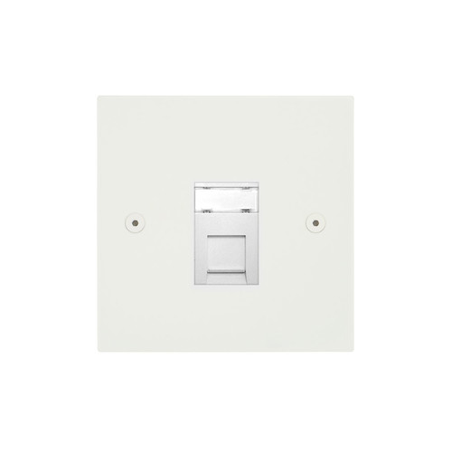 Horizon Square Communications Socket 1 gang RJ45 cat 6 Primed White